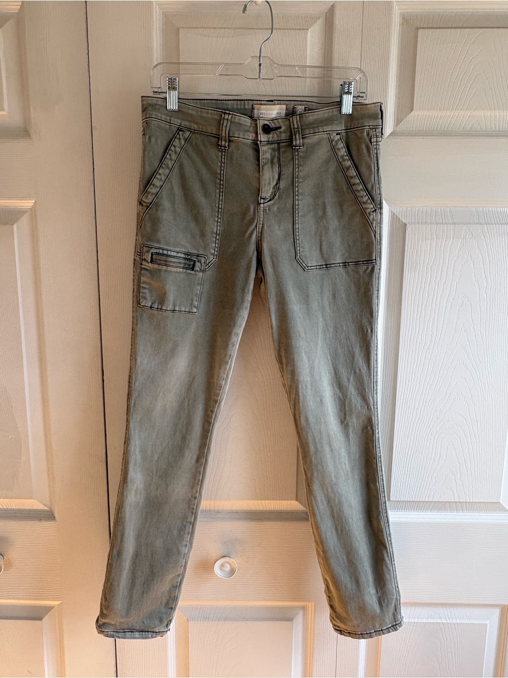 Anthropologie Hei Hei 29 Khaki Green Utility Cargo Pants Gorpcore Grunge Casual